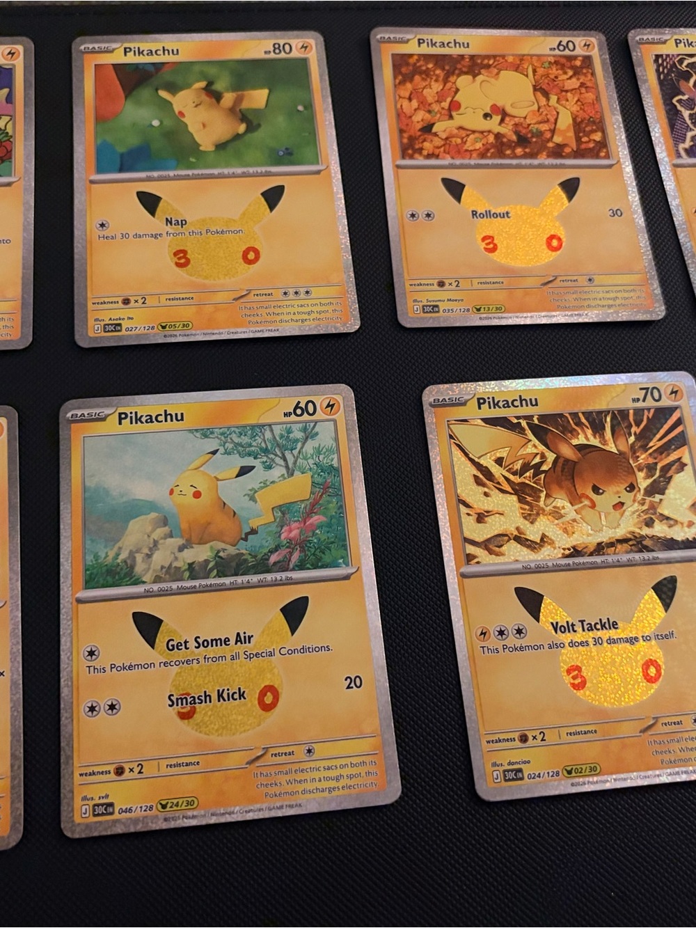 Pikachu 30th Collector Cards (8)